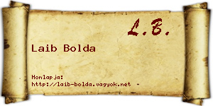 Laib Bolda névjegykártya